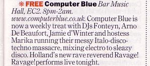 Announcement in the TimeOut